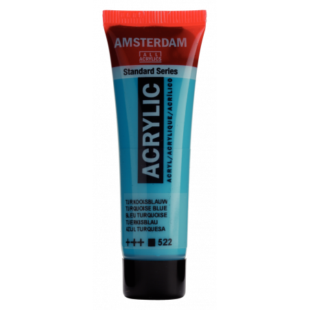 Peinture Acrylique en tube - bleu turquoise - Amsterdam pas cher