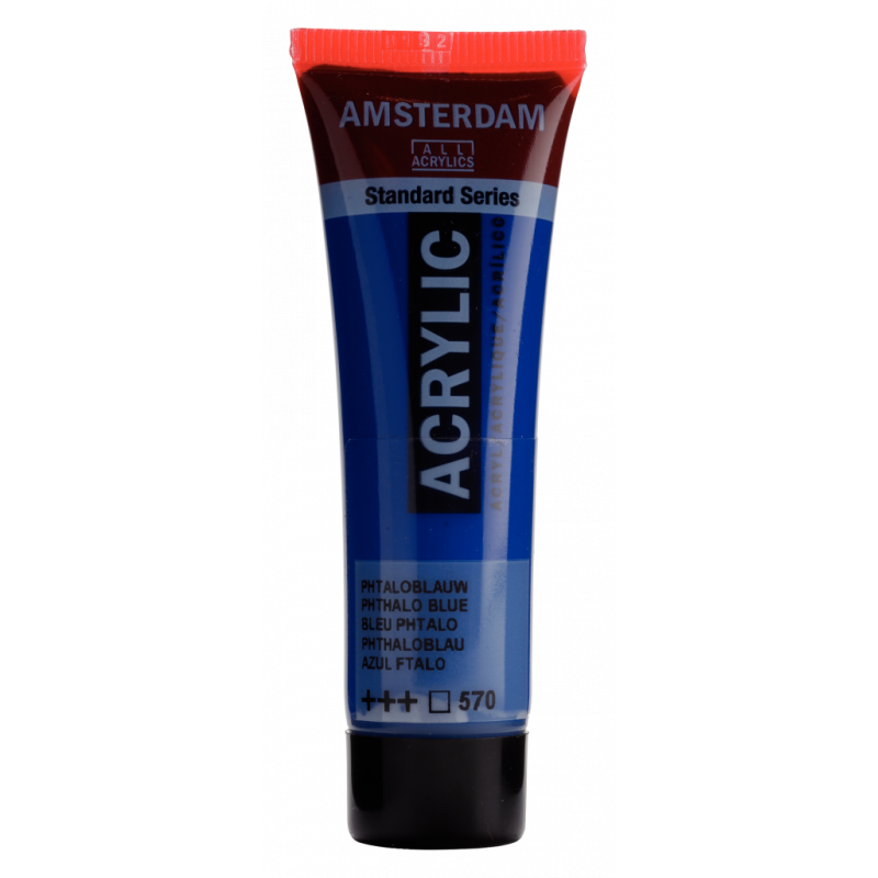 Peinture Acrylique en tube - bleu phtalo - Amsterdam pas cher