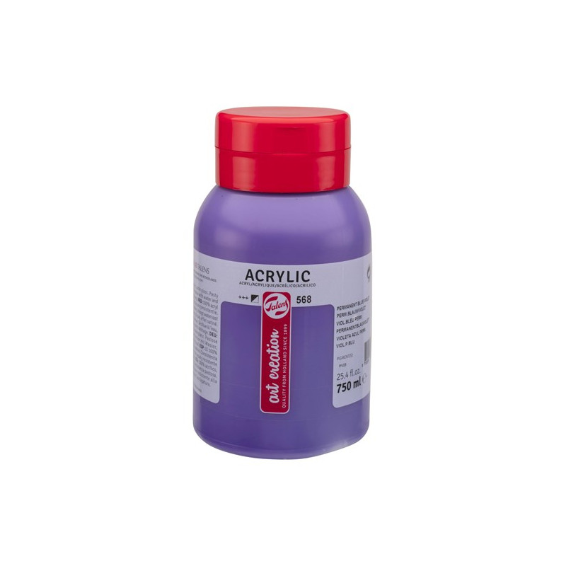 photo-Peinture acrylique - Violet Bleuâtre Permanent - 568 - Pot de 750 ml - Talens Art Creation