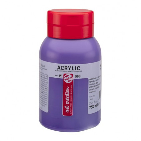 photo-Peinture acrylique - Violet Bleuâtre Permanent - 568 - Pot de 750 ml - Talens Art Creation