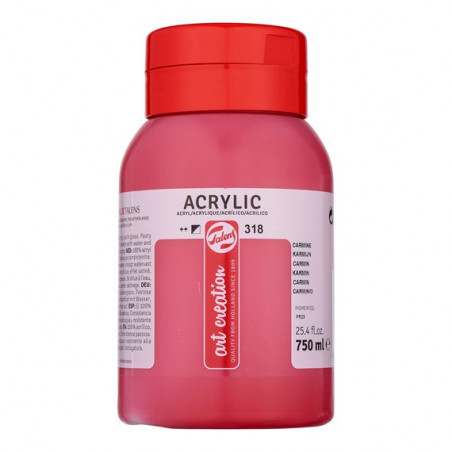 photo-Peinture acrylique - Carmin - 318 - Pot de 750 ml - Talens Art Creation