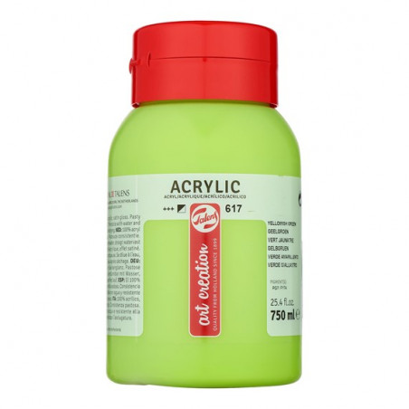 photo-Peinture acrylique - Vert Jaunâtre - 617 - Pot de 750 ml - Talens Art Creation