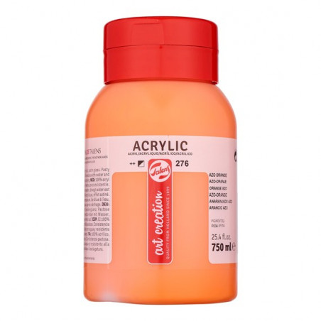 photo-Peinture acrylique - Orange Azo - 276 - Pot de 750 ml - Talens Art Creation