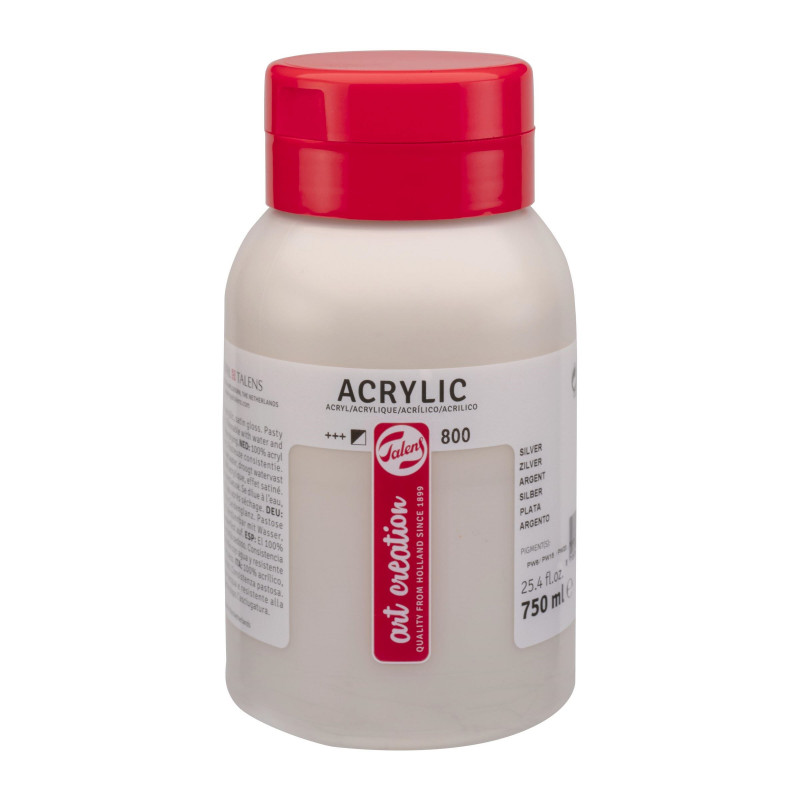 photo-Peinture acrylique - Argent - 800 - Pot de 750 ml - Talens Art Creation