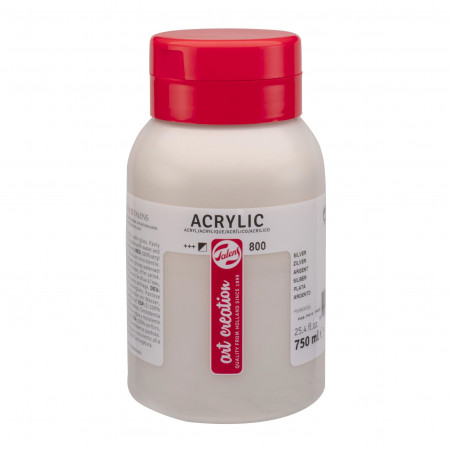 photo-Peinture acrylique - Argent - 800 - Pot de 750 ml - Talens Art Creation