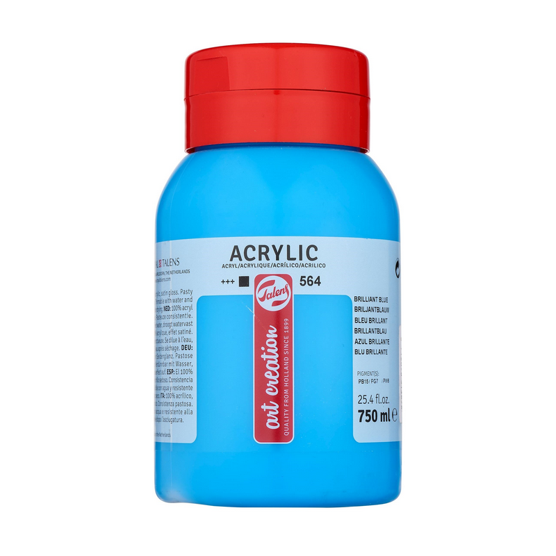 photo-Peinture acrylique - Bleu Brillant - 564 - Pot de 750 ml - Talens Art Creation