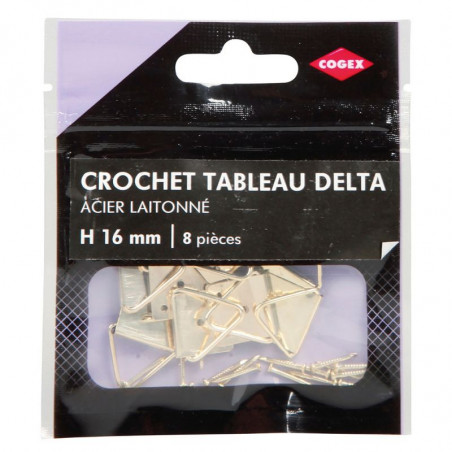 Crochet tableau delta 16mm 8 pièces pas cher