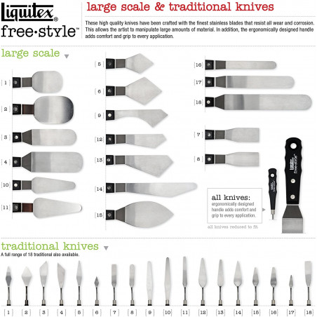 Couteau large freestyle n°9 - Liquitex | Surdiscount