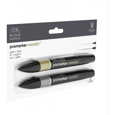 lot-feutres-promarker-pas-cher-Winsor&Newton-couleur-metallic