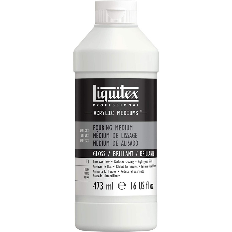 photo-Medium de lissage - Brillant - Liquitex - Peinture acrylique - Bidon de 473 ml