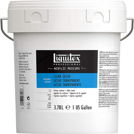 photo-Gesso - Transparent - Acrylique, aquarelle, huile - Liquitex - Pot de 3,78L