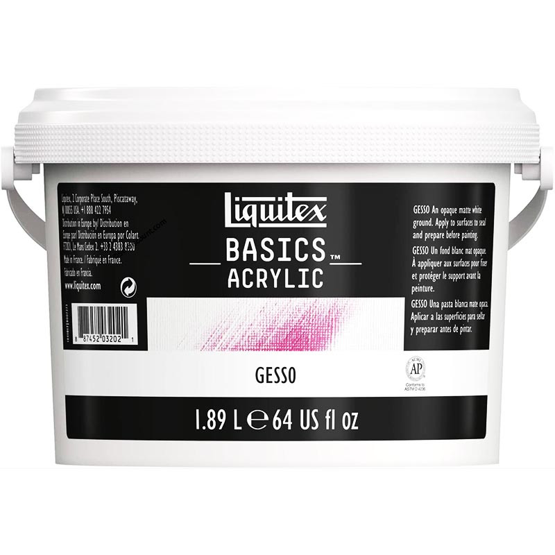 photo-Gesso - Blanc - Apprêt - Acrylique, aquarelle, huile - Liquitex - Pot 1,89L