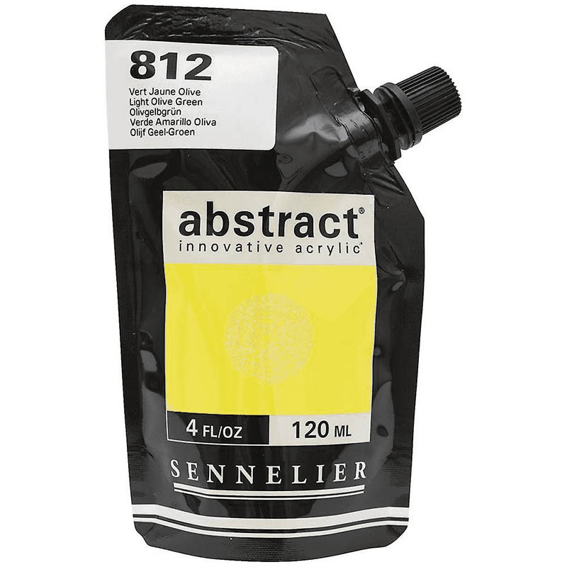 Sachet de peinture Sennelier Acrylique Abstract 120ml Vert Jaune Olive Pas Cher