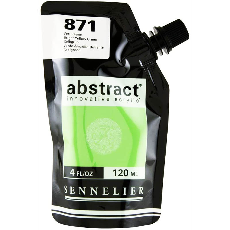 Sachet de peinture Sennelier Acrylique Abstract 120ml Vert Jaune Pas Cher