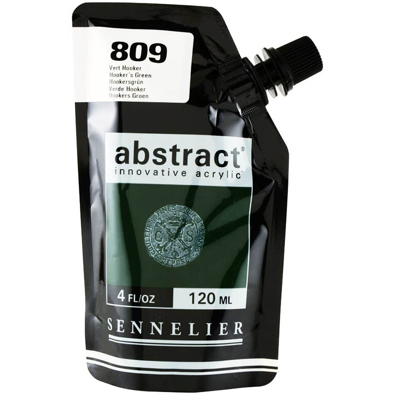 Sachet de peinture Sennelier Acrylique Abstract 120ml Vert Hooker Pas Cher