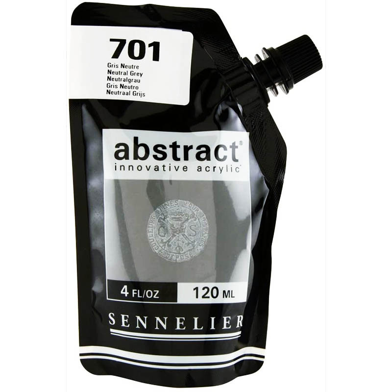 Sachet de peinture Sennelier Acrylique Abstract 120ml Gris Neutre Pas Cher
