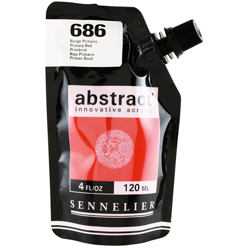 Sachet de peinture Sennelier Acrylique Abstract 120ml Rouge Primaire Pas Cher