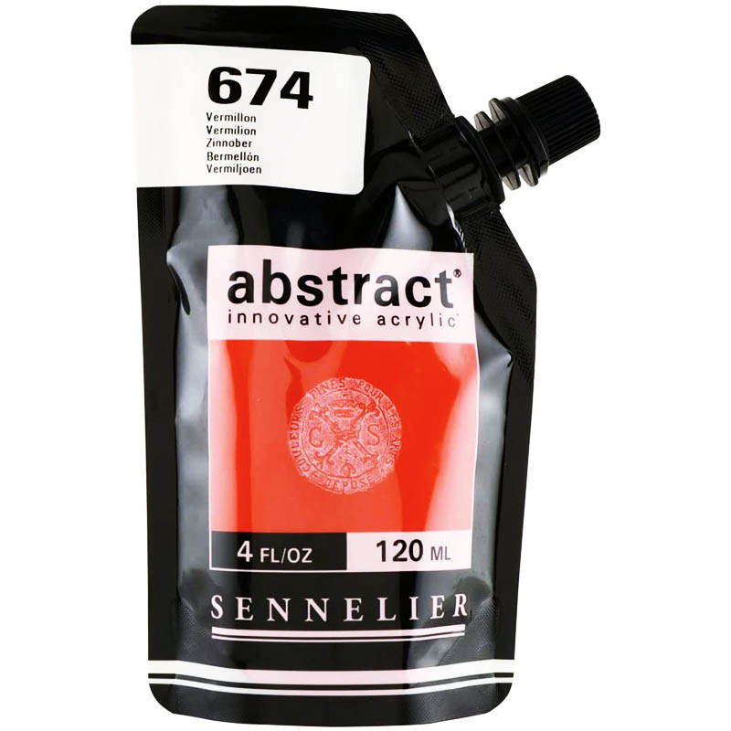 Sachet de peinture Sennelier Acrylique Abstract 120ml Vermillon Pas Cher