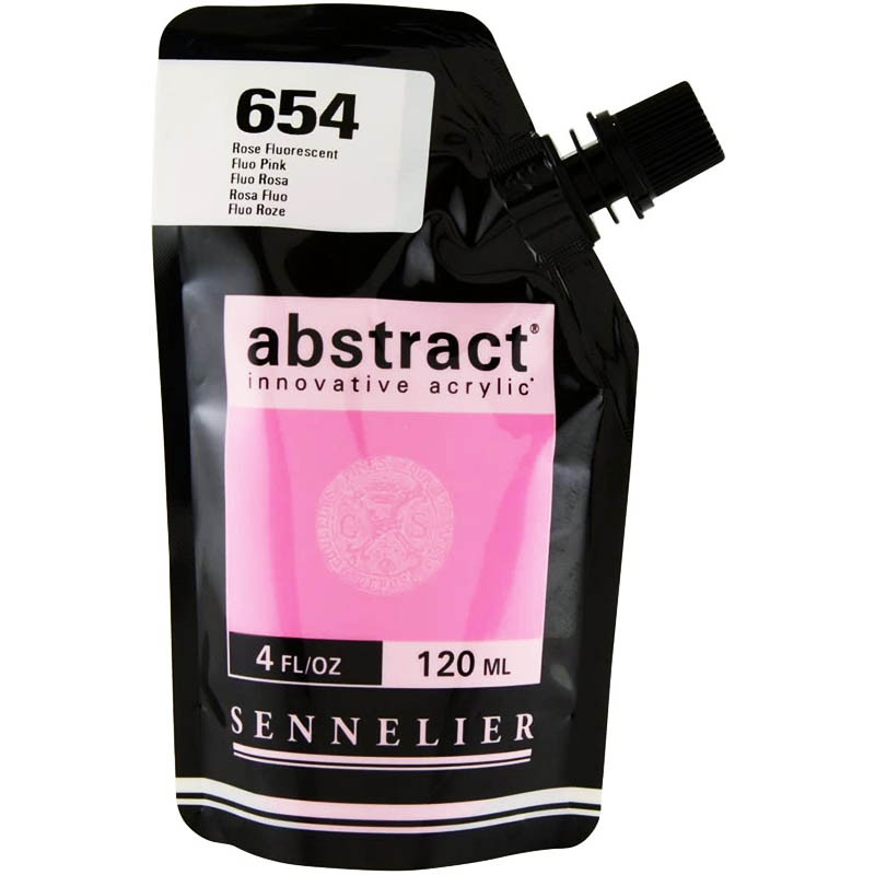 Sachet de peinture Sennelier Acrylique Abstract 120ml Rose Fluorescent Pas Cher