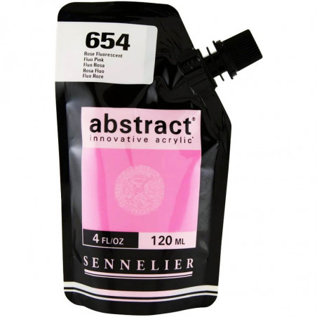 Sachet de peinture Sennelier Acrylique Abstract 120ml Rose Fluorescent Pas Cher