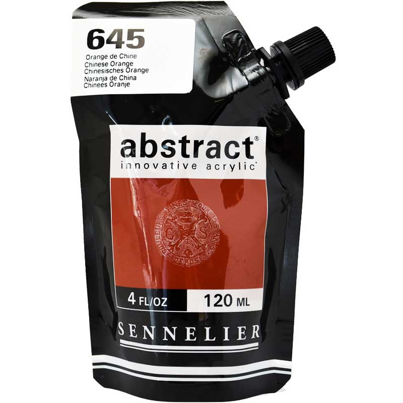 Sachet de peinture Sennelier Acrylique Abstract 120ml Orange de Chine Pas Cher