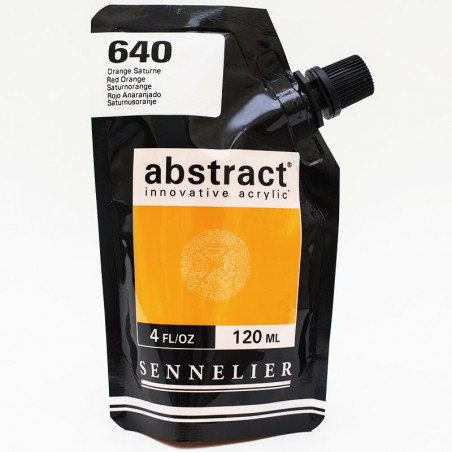 Sachet de peinture Sennelier Acrylique Abstract 120ml Orange Saturne Pas Cher