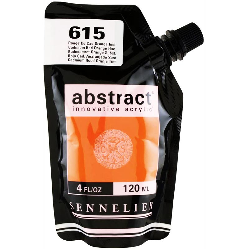Sachet de peinture Sennelier Acrylique Abstract 120ml Rouge De Cad Orange Imit Pas Cher