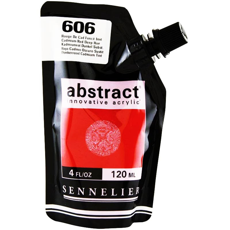 Sachet de peinture Sennelier Acrylique Abstract 120ml Rouge De Cad Foncé Imit Pas Cher
