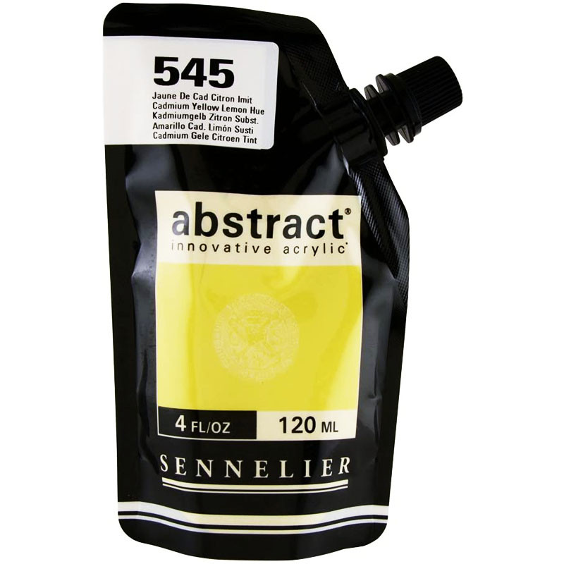 Sachet de peinture Sennelier Acrylique Abstract 120ml Jaune De Cad Citron Imit Pas Cher