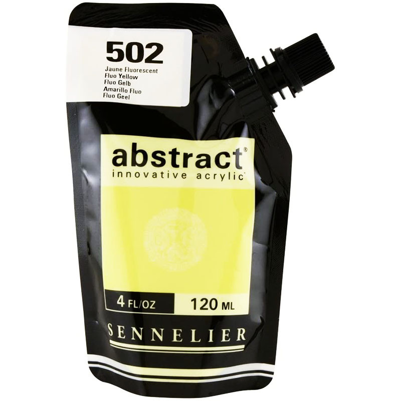Sachet de peinture Sennelier Acrylique Abstract 120ml Jaune Fluorescent Pas Cher