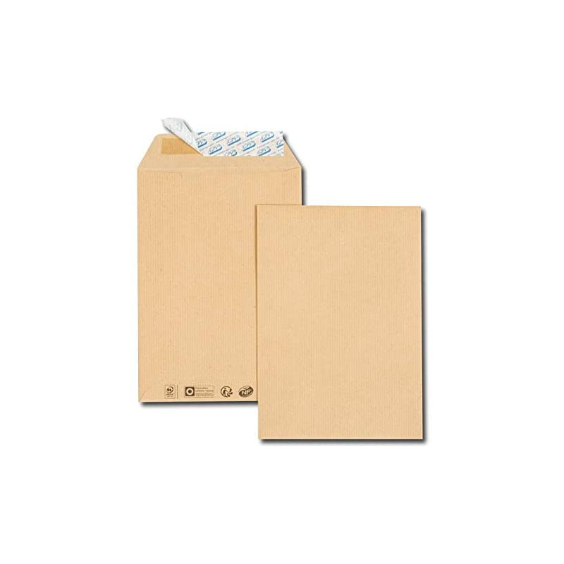 paquet-50-kraft-pochettes-brun-format-C4-auto-adhésive-229x324m-85g