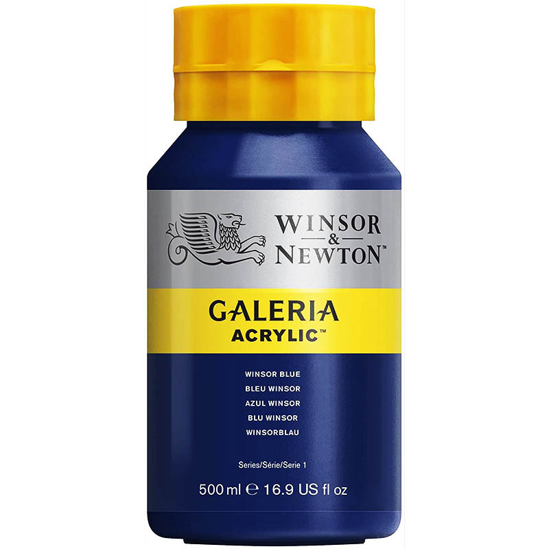 Pot de Peinture Acrylique Galeria 500 ml Bleu Winsor - Winsor et Newton Pas Cher