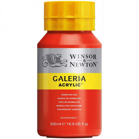 Pot de Peinture Acrylique Galeria 500 ml Nuance de Vermillon - Winsor et Newton Pas Cher