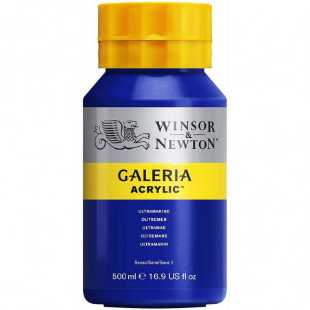 Pot de Peinture Acrylique Galeria 500 ml Bleu Outremer - Winsor et Newton Pas Cher