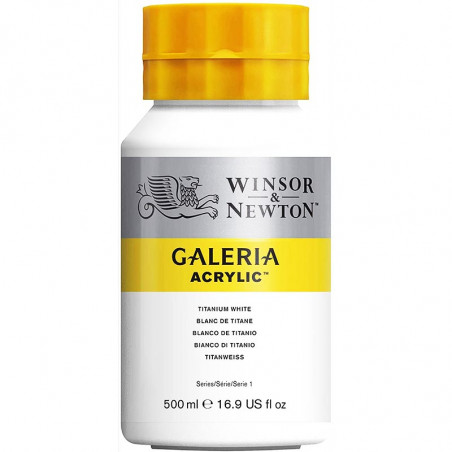 Pot de Peinture Acrylique Galeria 500 ml Blanc De Titane - Winsor et Newton Pas Cher