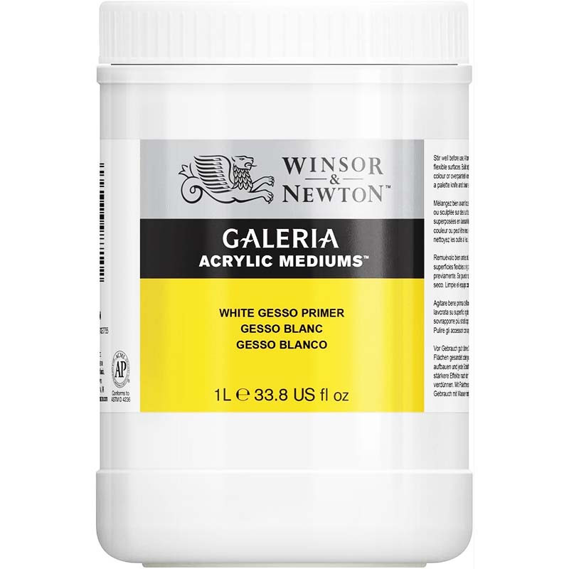 photo-Gesso - Blanc - Apprêt - Acrylique, aquarelle, huile - Winsor et Newton - Pot 1L