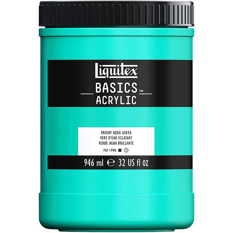 photo-Peinture acrylique - Vert d'eau éclatant - 660 - Liquitex Basics acrylic - Pot 946ml