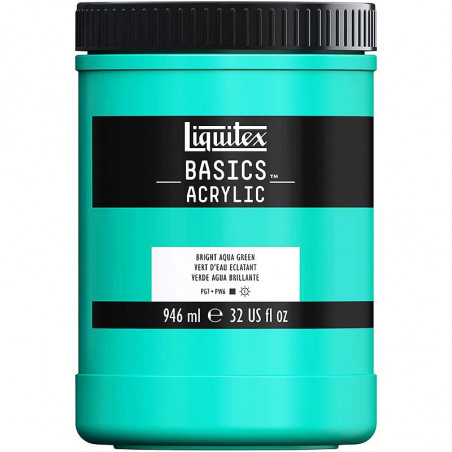 photo-Peinture acrylique - Vert d'eau éclatant - 660 - Liquitex Basics acrylic - Pot 946ml