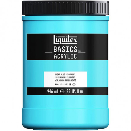 Pot de Peinture Liquitex Acrylique Basics 946ml Bleu Clair Permanent Pas Cher