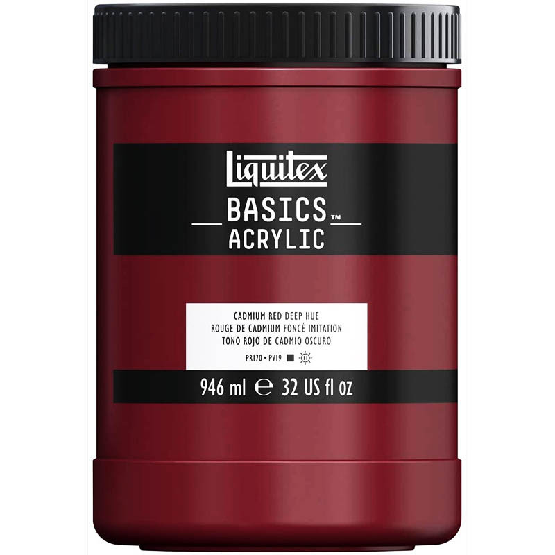 photo-Peinture acrylique - Rouge cadmium foncé - 311 - Liquitex Basics acrylic - Pot 946ml