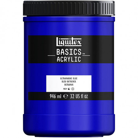 photo-Peinture acrylique - Bleu outremer - 380 - Liquitex Basics acrylic - Pot 946ml