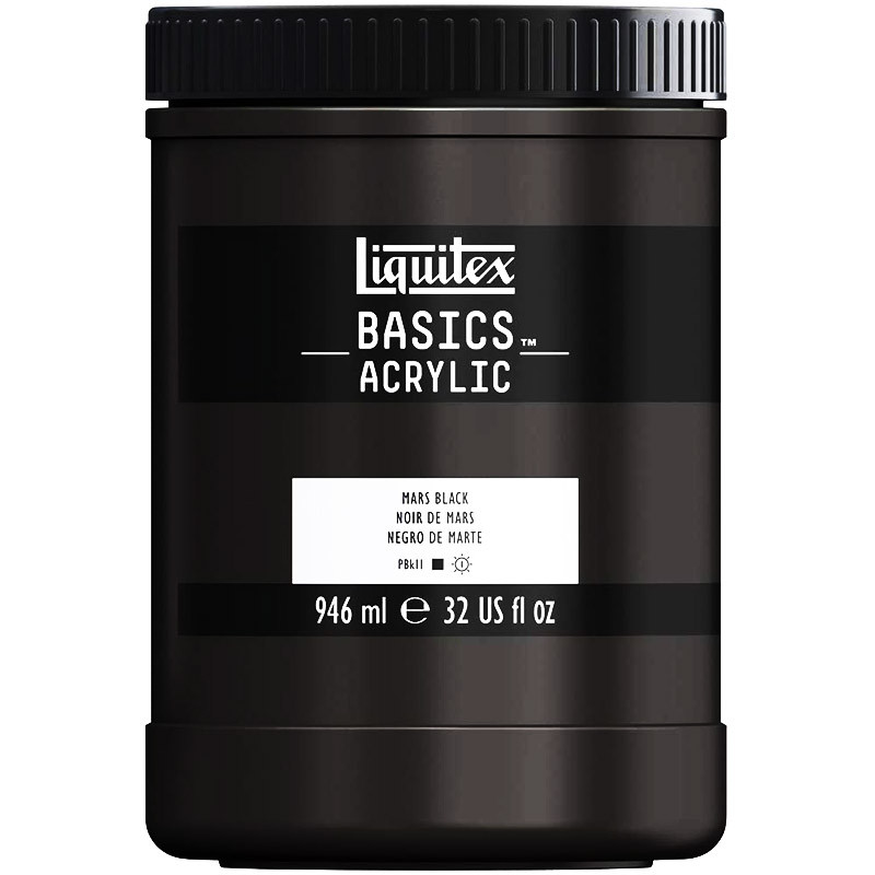 photoPeinture acrylique - Noir de Mars - 276 - Liquitex Basics acrylic - Pot 946ml