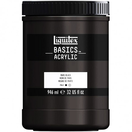 photoPeinture acrylique - Noir de Mars - 276 - Liquitex Basics acrylic - Pot 946ml