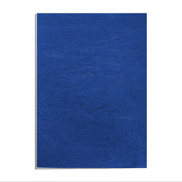 couverture-reliure-grain-cuir-bleu-fellowes-détail