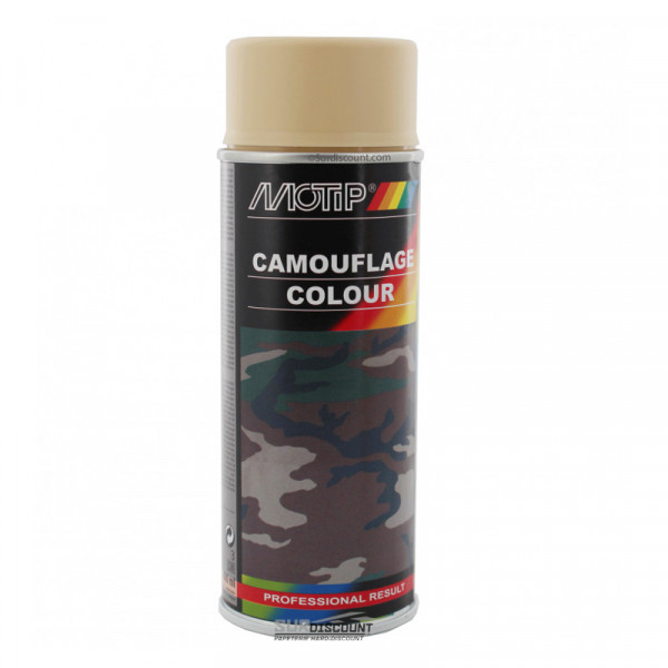 Bombe de peinture de camouflage - beige - Motip pas cher