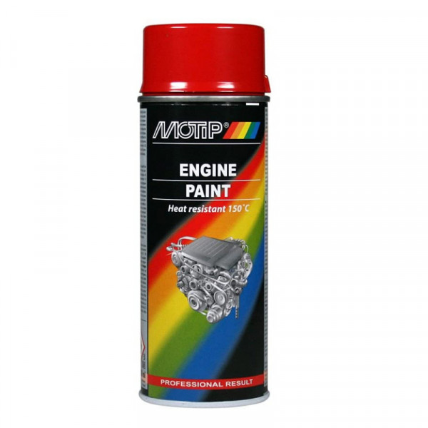 Bombe de peinture moteur - rouge volvo - Motip pas cher