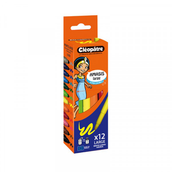 boite-12-feutres-pointe-large-6mm-cleopatre