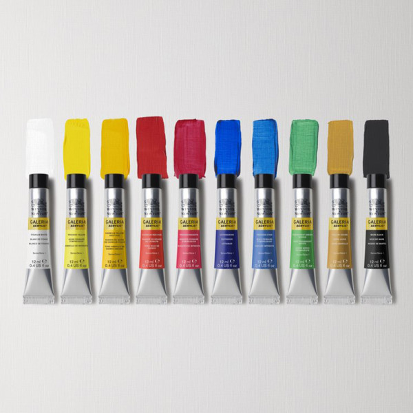 set-initiation-galeria-acrylique-10x12ml-W&N-nuancier