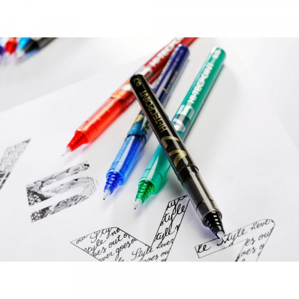 Stylo roller Hi-Tecpoint V7 pointe moyenne noir Pilot | à seulement 1,99 €