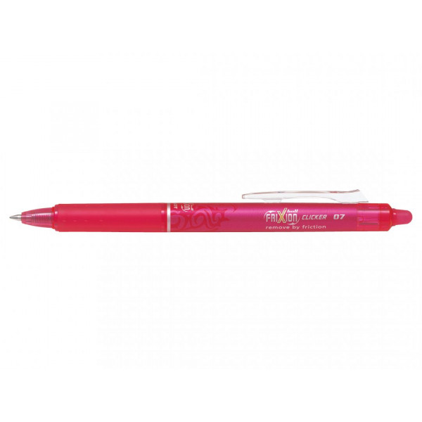 Stylo FriXion Ball Clicker 0.7 pointe moyenne rose Pilot pas cher